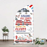 Lofaris Calling All Units Theme Happy Birthday Half Moon Arch Backdrop